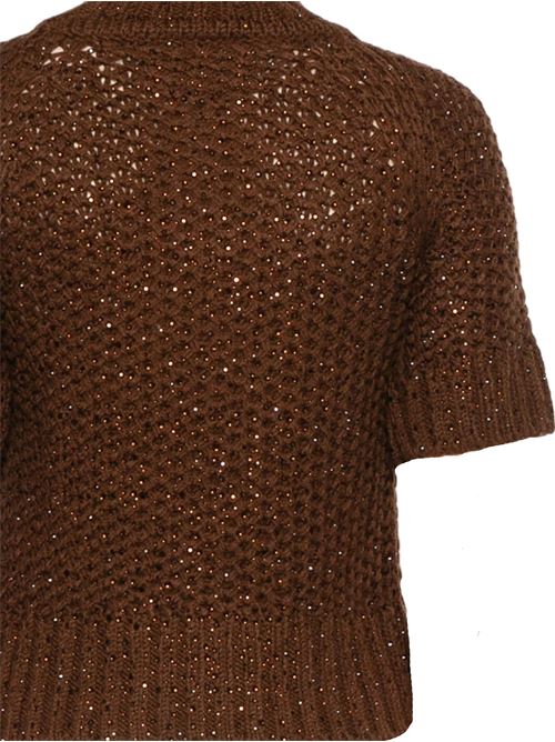 Top in lana color cioccolato Ermanno Scervino | D455L321CTJZW91241